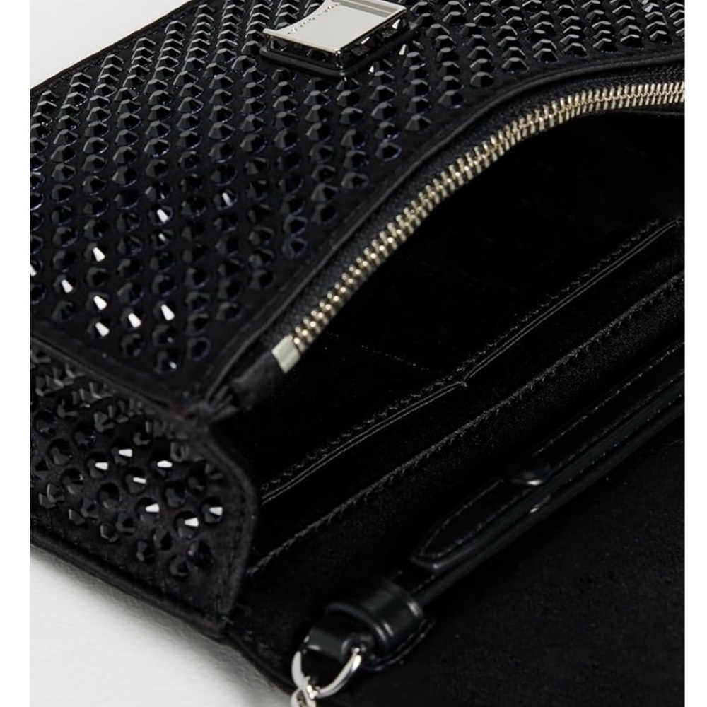 Tory Burch MINI KIRA SATIN EMBELLISHED TOP-HANDLE CROSSBODY - Picture 4 of 4